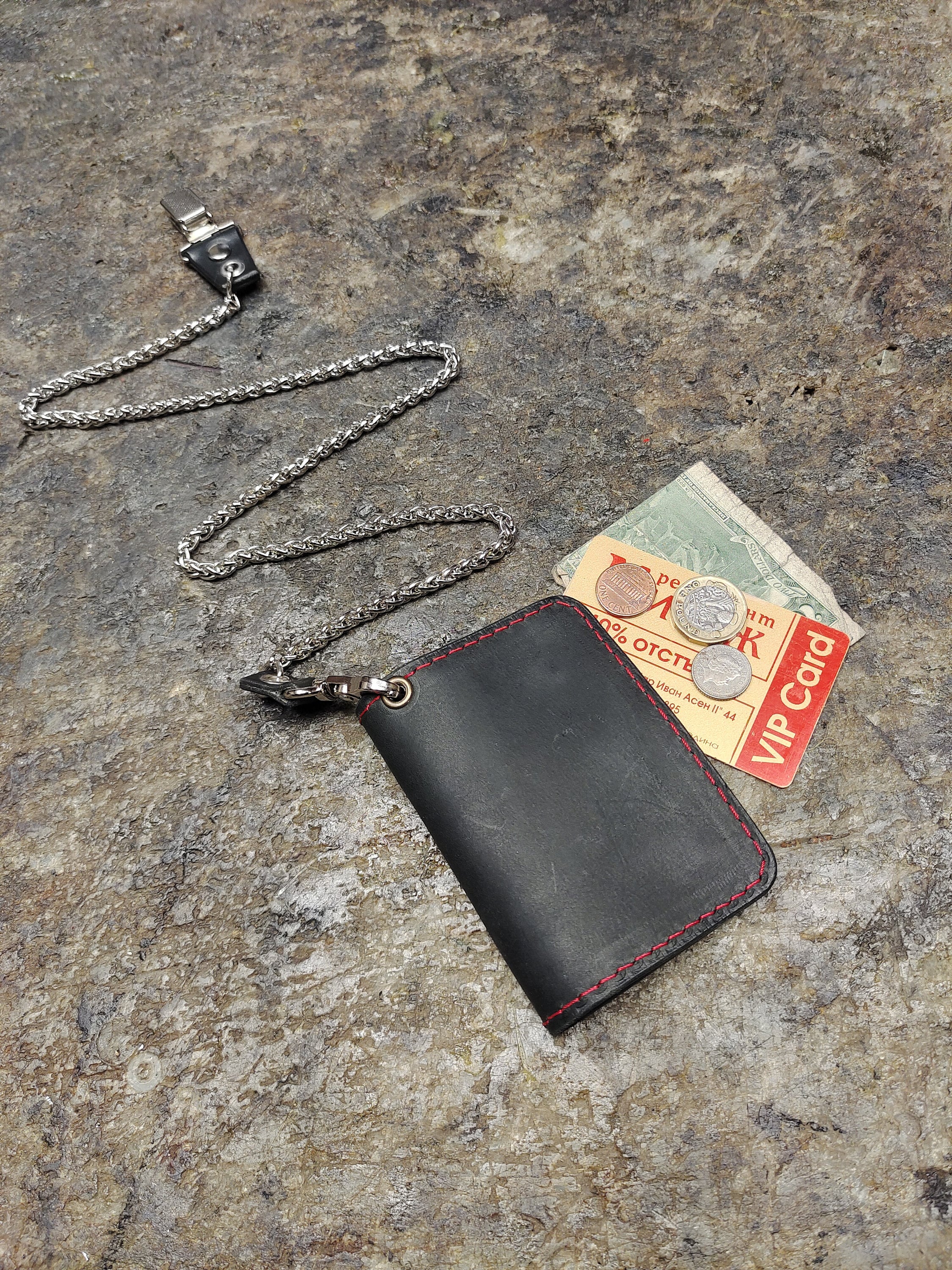 ブラック☆Middle Leather Wallet NESKEL-BLK-Angle-1_432b933e-