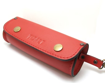 Handmade cylinder for sunglasses or reading glass cover from natural leather to be able to fit Ray Ban Wayfarer covers initials gift ideas