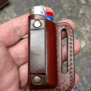 Custodia in pelle per accendino fatta a mano, passante per cintura, custodia per accendino in vera pelle, custodia per accendino tascabile, regali personalizzati per lui