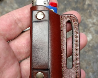 Handmade lighter leather case belt loop genuine leather lighter belt case lighter pocket lighter cover personalized  gifts for him
