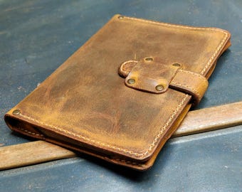 Handmade Crazy Horse Leather Cover for Kobo Libra Colour 7" - Personalized
