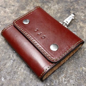 Cartera para moscas de pesca, estuche para pescar, funda para detener las moscas, billetera de piel de oveja curtida con corteza interior de vellón para moscas, regalo personal para pescadores