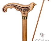 Swallow Bird Light Wooden Walking Cane ladies walking stick Elegant rondine cane for women hand carved pretty nice wood crafted fashion