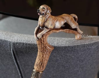 Labrador retriever walking canes - Light Walking Stick - wood carved - gift for dog lovers