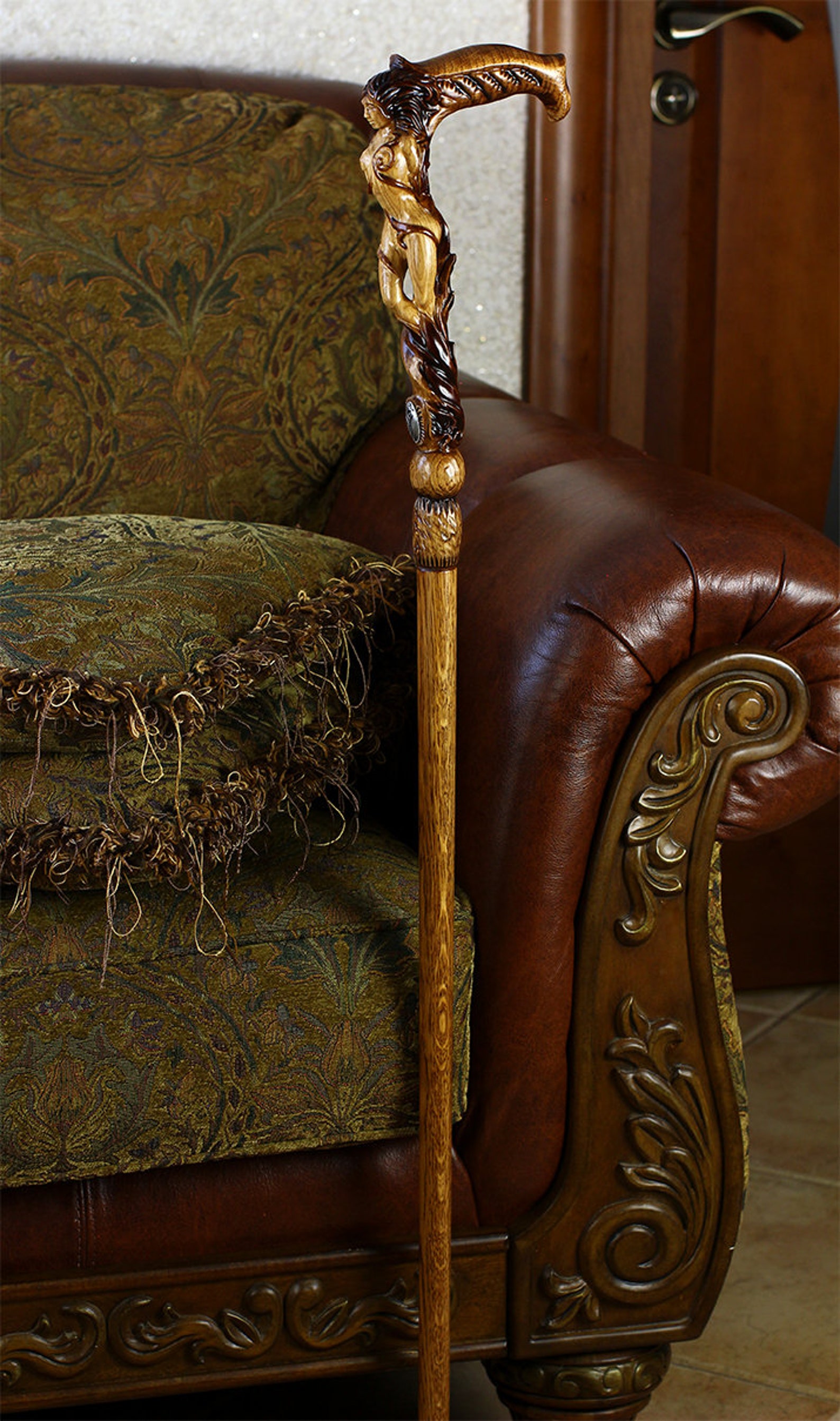 Forest Fairy Sexy Girl Wooden Walking stick Cane Fantasy Etsy