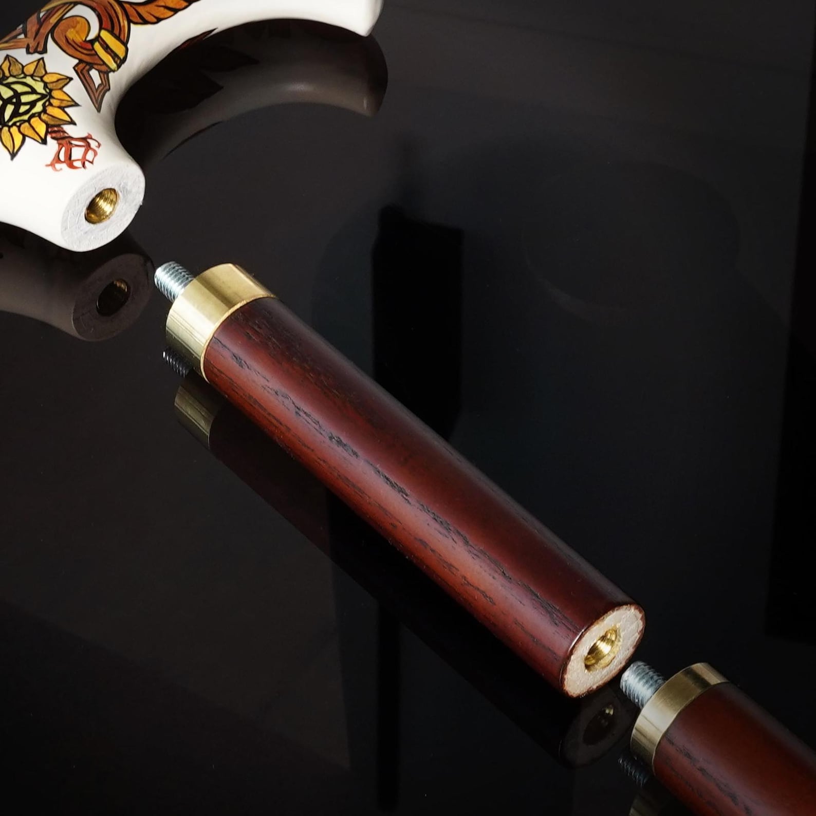 Wooden Cane Extension – Adds 3 Inches, Hardwood Brass Fitting - Etsy