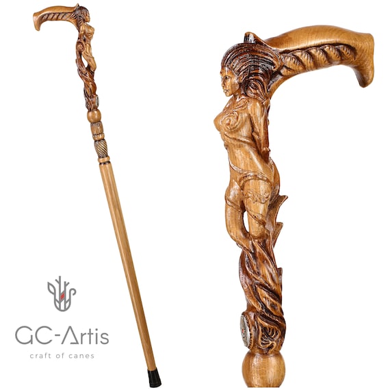 Forest Fairy Sexy Girl Wooden Walking Stick Cane Fantasy Magic Myth Walking  Cane Hiking Stick Hand Carved Hadmade Cane for Men Man -  Canada