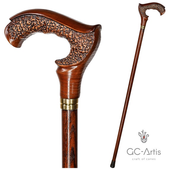 GRACE Wooden Walking Stick Cane Elegant Fashion Walking Cane for Men Women  Old Elderly With Comfortable Handle 