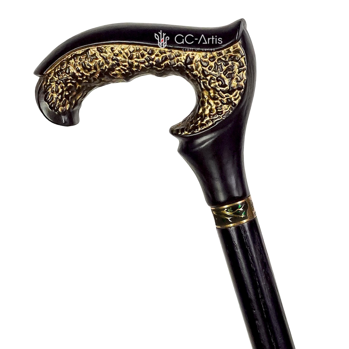 GRACE Black Wooden Walking Cane Elegant Fashion Walking Stick for Men