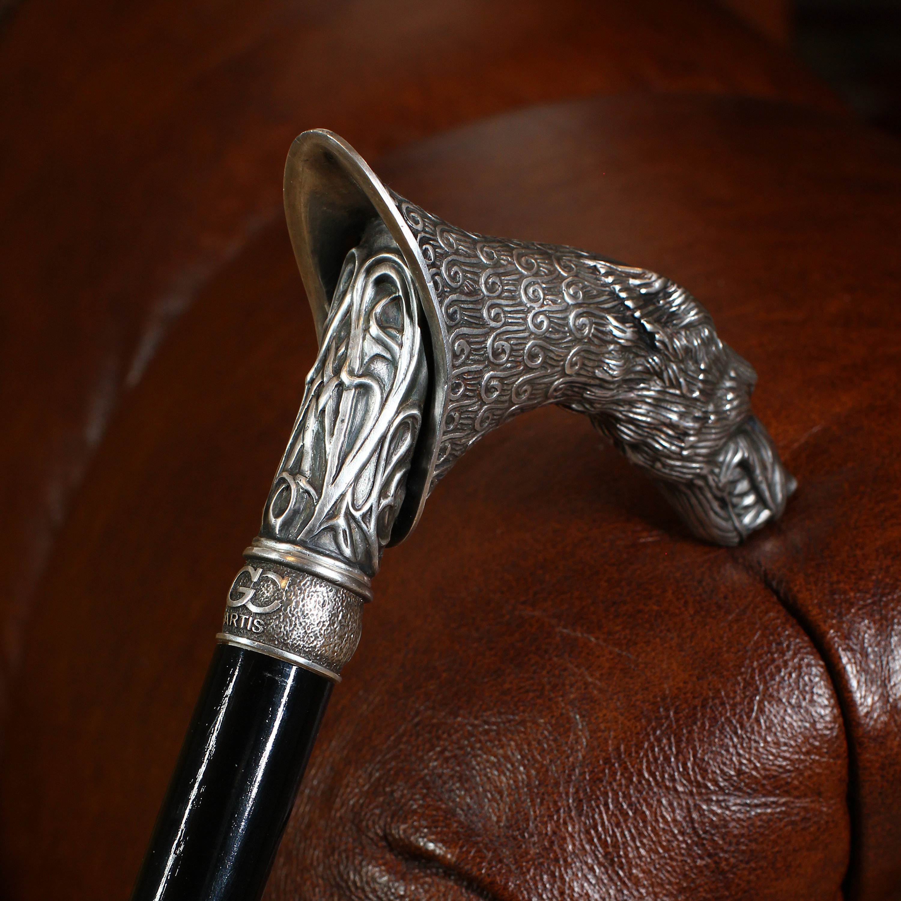 Halloween Walking Cane WOLF HEAD Design Vintage Victo