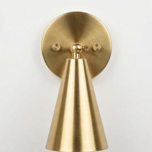Brass Pivot Wall Sconce: Mid Century Modern adjustable Wall Lamp Lighting Fixture |wireless wall sconce