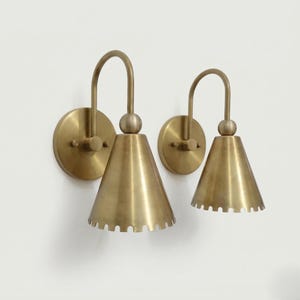 Mid Century Modern vintage wall sconce: Wall sconce pair | unique wall sconce | wireless wall sconce | Plug in wall sconce | wall light