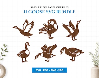 11 Gans SVG Bundle: Kanadagans Silhouette (svg, pdf, png, jpg)