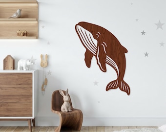 Buckelwal Laser geschnitten SVG | Maritime Kunst (Digitaler Download)