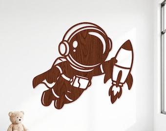 Astronaut Laser Cut File SVG | Kids Room Wall Art Decor (Digital Download)