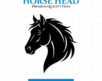 Pferdekopf Silhouette SVG, Hengst Vektor Clipart, mustang Schnittdatei (svg, pdf, png, jpg)