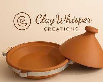 Handmade Moroccan Cooking Tagine – Authentic Clay Tagine Pot for Stovetop & Oven – Artisan North African Cookware Gift