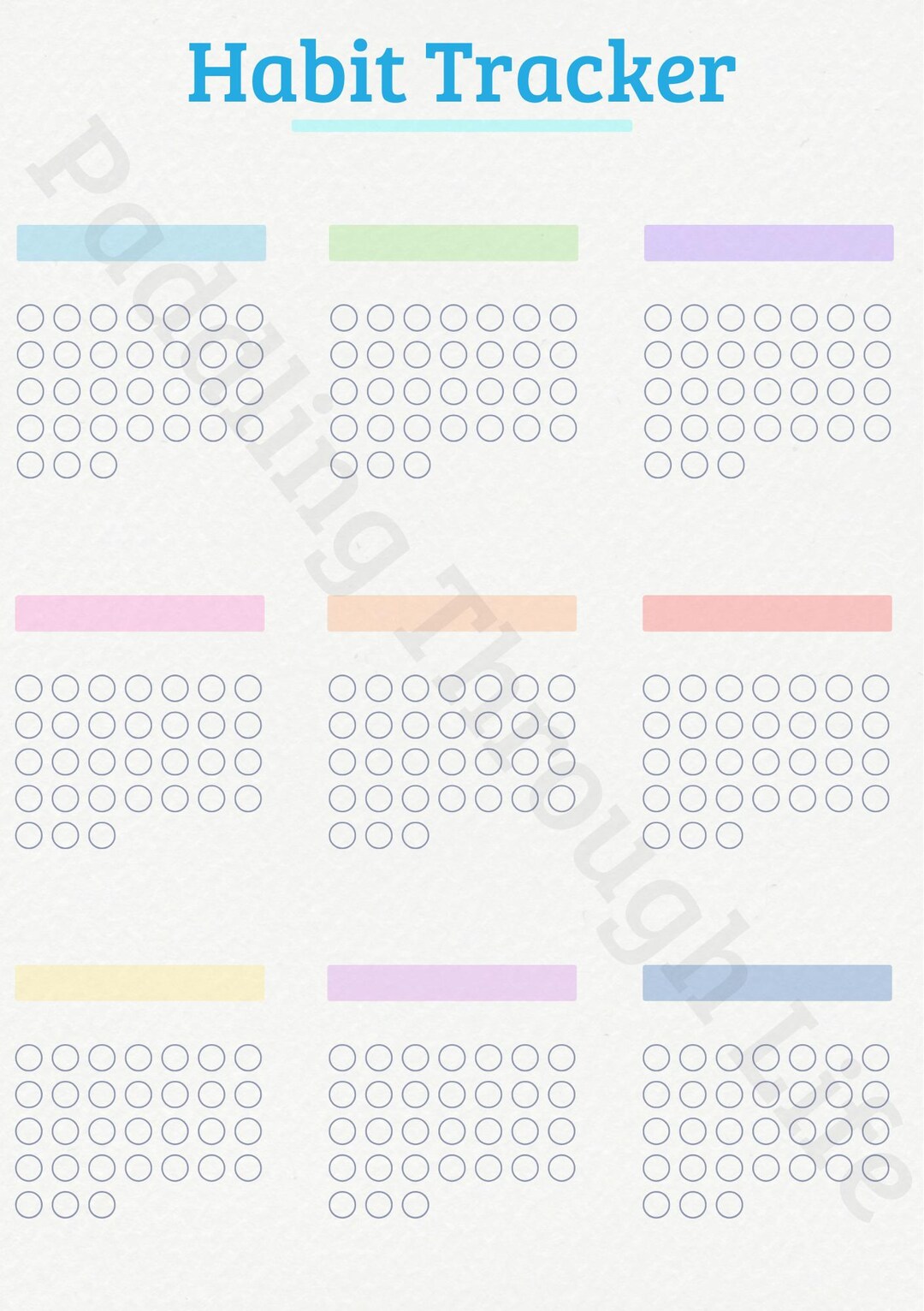 Minimalist Habit Tracker Printable | Self-care Wellness (digital ...
