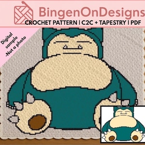 Sleeping Bear Crochet Blanket Pattern, C2C or Tapestry PDF