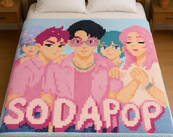 Saja Boys SODAPOP Crochet Pattern | Corner to Corner | Tapestry | Kpop Demon Hunters