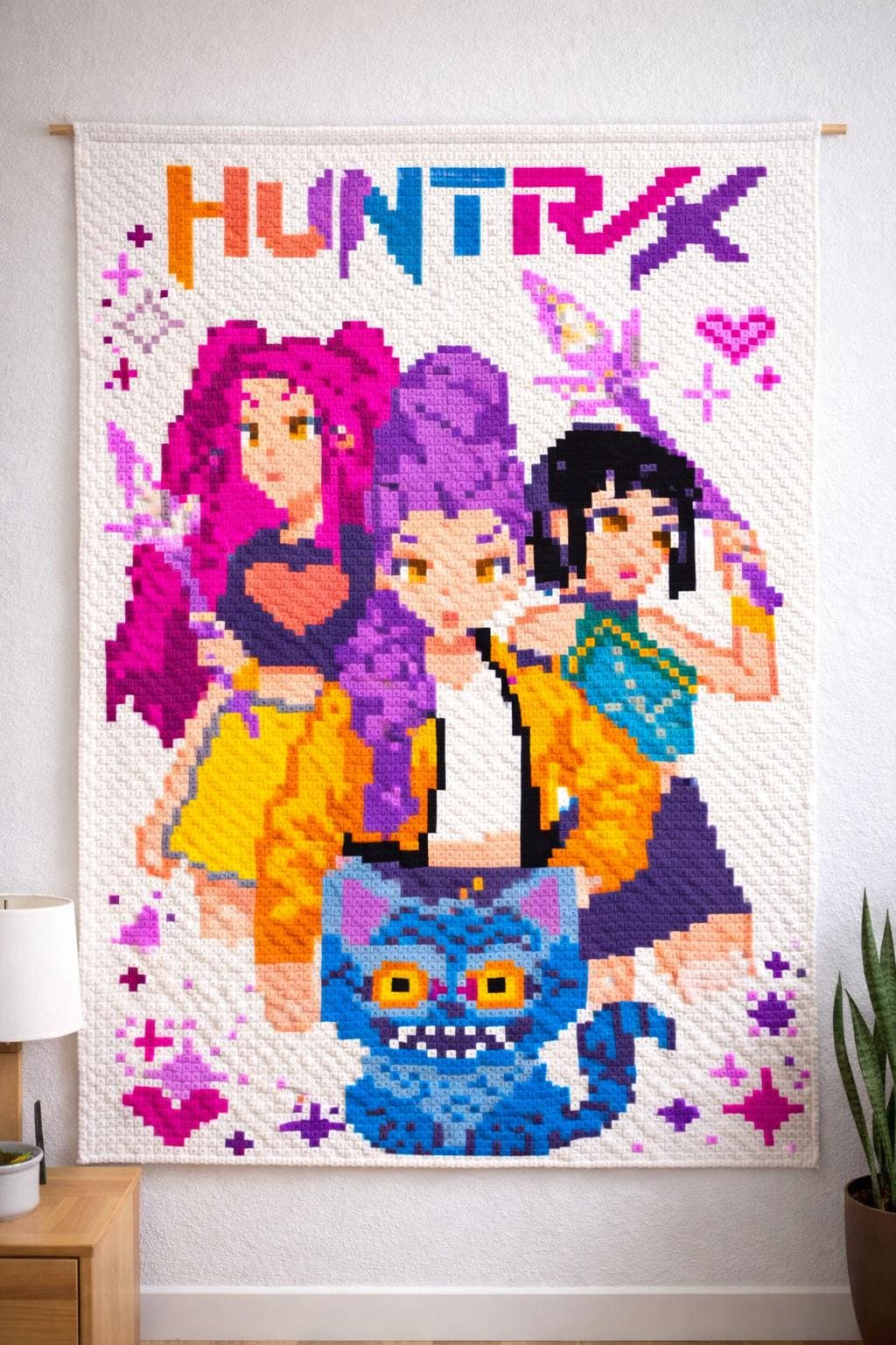 HUNTRIX + DERPY Corner-to-corner Crochet Pattern (83x130) | K Pop Demon ...