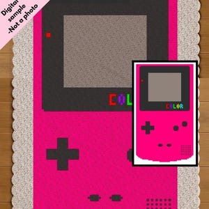 Retro Handheld Gaming Crochet Blanket Pattern | C2C Tapestry Graphghan (Digital PDF)