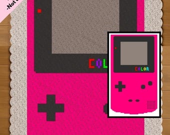 Retro Handheld Gaming Crochet Blanket Pattern | C2C Tapestry Graphghan (Digital PDF)
