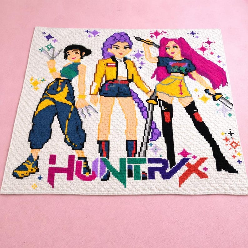 Huntrix K-pop Demon Hunters – Corner-to-corner Crochet Pattern - Etsy
