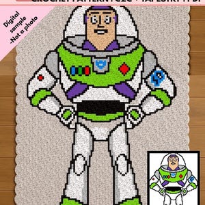 Space Ranger Crochet Blanket Pattern | C2C Tapestry Graphghan (Digital PDF)