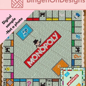 Häkelanleitung für ein Brettspiel | Corner to Corner | C2C | Deckenmuster | Wandteppich | Graphghan | Afghan | Pixelkunst | Digitaler Download | PDF