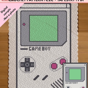 Haakpatroon voor een retro gameconsole | C2C Pixel Art deken (digitale PDF)