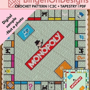 Board Game Crochet Blanket Pattern | C2C Crochet Pattern | Game Night Blanket | Tapestry Crochet | Graphghan | Digital PDF