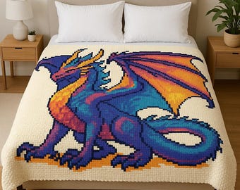 Dragon Crochet Blanket Pattern – Corner to Corner (C2C)
