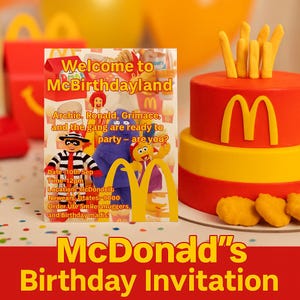 Birthday Invitation | Editable McBirthdayland Party Invite | Happy Meal Theme | Instant Download Printable