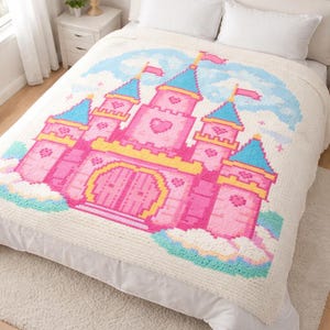 Princess Castle Crochet Pattern | C2C | Tapestry | 116 x 132 squares | digital Download
