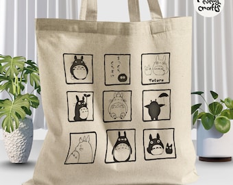 My Neighbor Totoro Tote Bag Manga Style