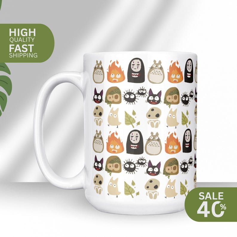 studio ghibli cup, studio ghibli gifts, ghibli mug, studio ghibli merch, whimsical mug, howls moving castle, princess mononoke, anime ghibli, ghibli mugs, ghibli christmas, ghibli gifts, mug, funny mug, mug wrap, personalized mug, ceramic mug, coffee mug, studio ghibli mug, studio ghibli, ghibli, studio ghibli gift, studio ghibli decor, travel mug, anime mug, 15oz mug, tea mug, 11oz mug, kawaii mug, mononoke mug, spirited away mug, calcifer, totoro, anime gift, kikis delivery, spirited away