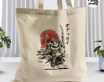 Super Mario Canvas Einkaufstasche - Japanische Manga-Design Einkaufstasche