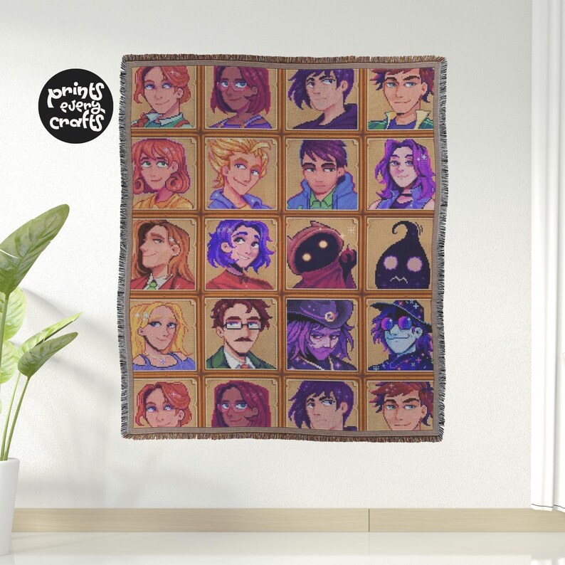stardew valley blanket, stardew valley, stardew blanket, stardew, stardew valley merch, stardew valley gift, stardew cross stitch, fall host gift, stardew merch, stardew gift, stardew gifts, stardew valley decor, stardew valley art, valley, blanket, throw blanket, woven blanket, tapestry blanket, cozy blanket, woven throw blanket, tapestry, birthday gift, housewarming gift, personalized gifts, gifts for him, christmas gift, couple gift, junimo, custom blanket, personalized blanket,gaming blanket