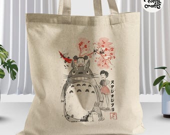 My Neighbor Totoro Tote Bag - Studio Ghibli Tote - Gift for Anime Lovers