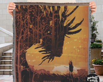 Prinzessin Mononoke gewebte Decke - Studio Ghibli Decke