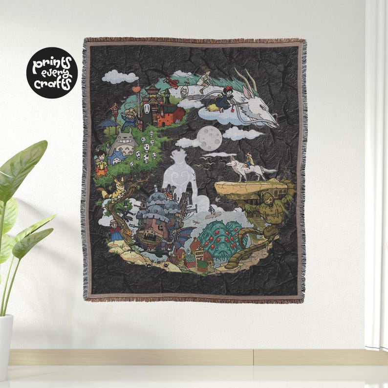studio ghibli woven blanket, studio, studio ghibli, ghibli studio, woven blanket, ghibli, ghibli blanket, studio ghibli merch, studio ghibli decor, studio ghibli art, studio ghibli gift, studio ghibli mug, woven throw blanket, woven tapestry, anime woven blanket, ghibli tapestry, cozy blanket, tapestry blanket, picnic blanket, anime blanket, totoro blanket, woven throw, howls moving castle, wall tapestry, totoro, spirited away, anime rug, medieval tapestry, princess mononoke, howl moving castle