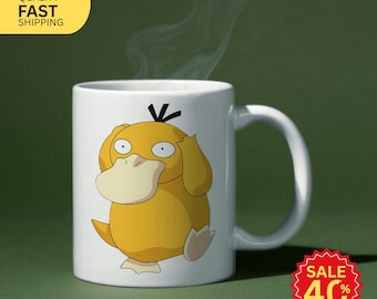Psyduck Mug - Gift for Him - Ceramic Coffee Cup