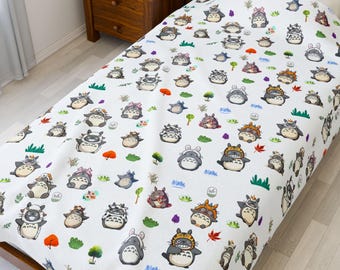 Totoro Velveteen Blanket | Anime Forest Creatures