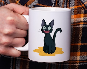 Schattige keramische Jiji Cat-mok - geïnspireerd op Studio Ghibli