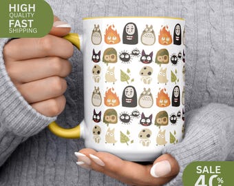 Studio Ghibli Mug Wrap - Totoro, Calcifer, Spirited Away, Kiki's Delivery, Kodama, Princess Mononoke