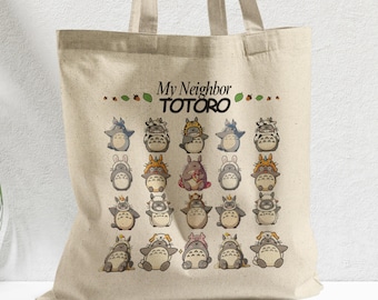 Totoro Tote Bag – Studio Ghibli Anime Cotton Shoulder Bag