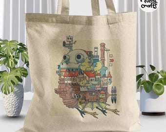 Howl's Moving Castle Tote Bag - Studio Ghibli Gifts