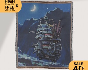 Howl's Moving Castle Woven Blanket | Cozy Fantasy Home Decor