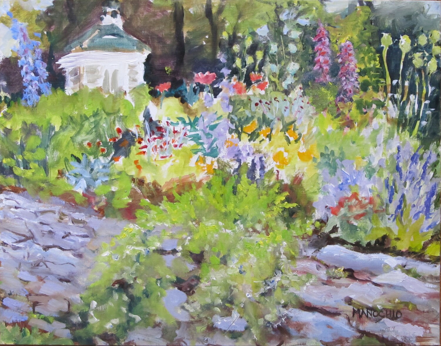 WellSweep Herb Farm in Port Murray NJ Oil Painting of